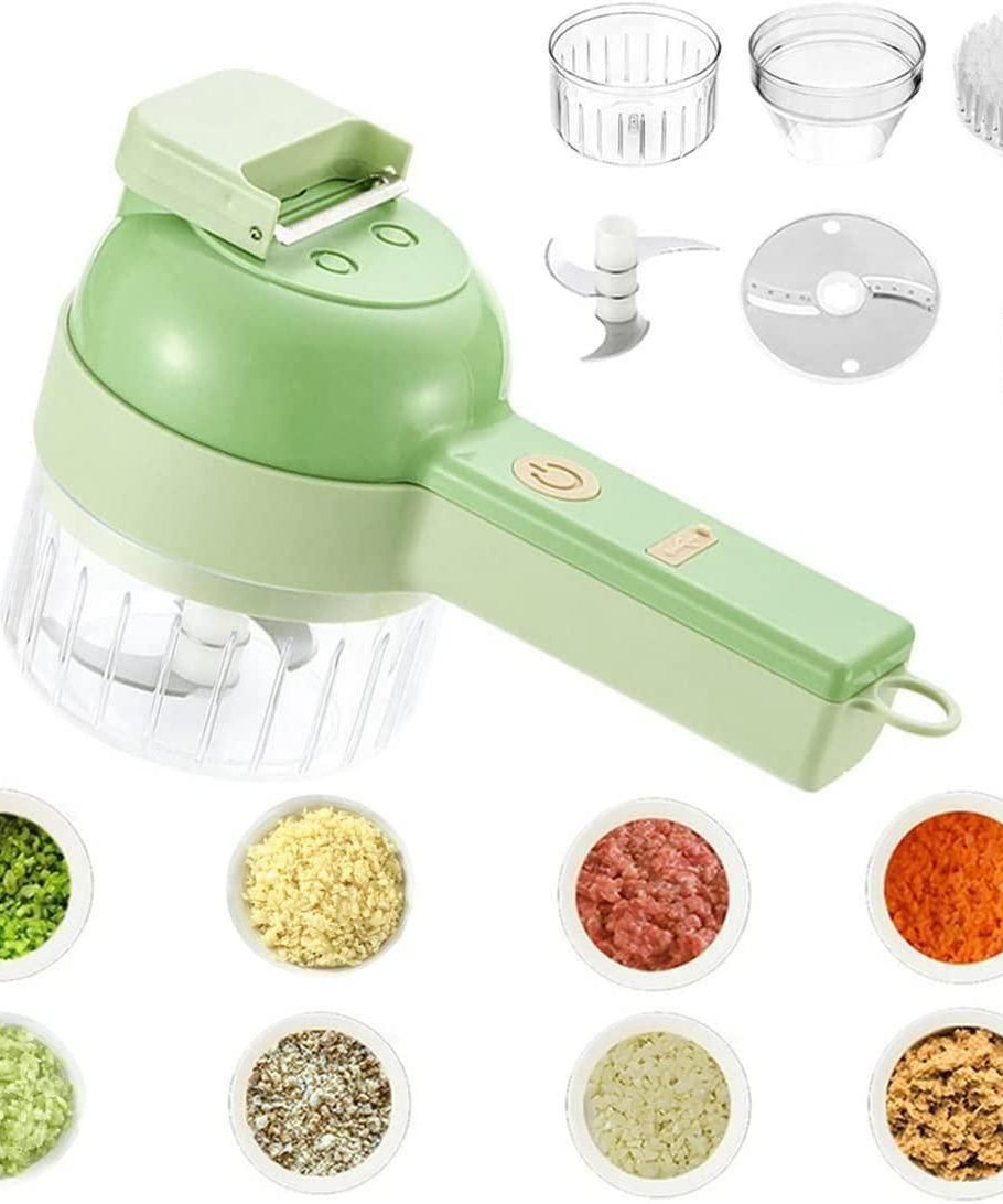 4 in 1 Portable Electric Vegetable Cutter Set