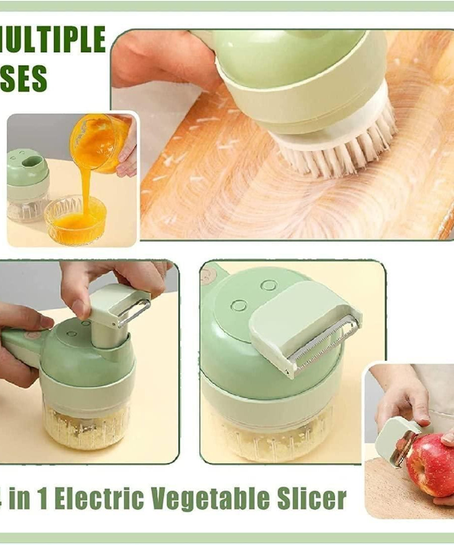 4 in 1 Portable Electric Vegetable Cutter Set