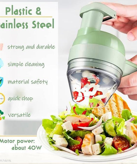 4 in 1 Portable Electric Vegetable Cutter Set